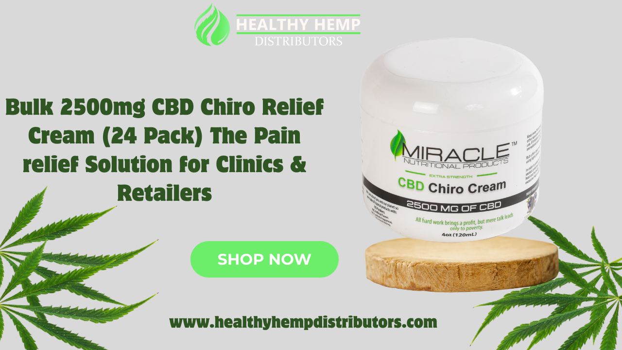 Bulk 2500mg CBD Chiro Relief Cream (24 Pack)