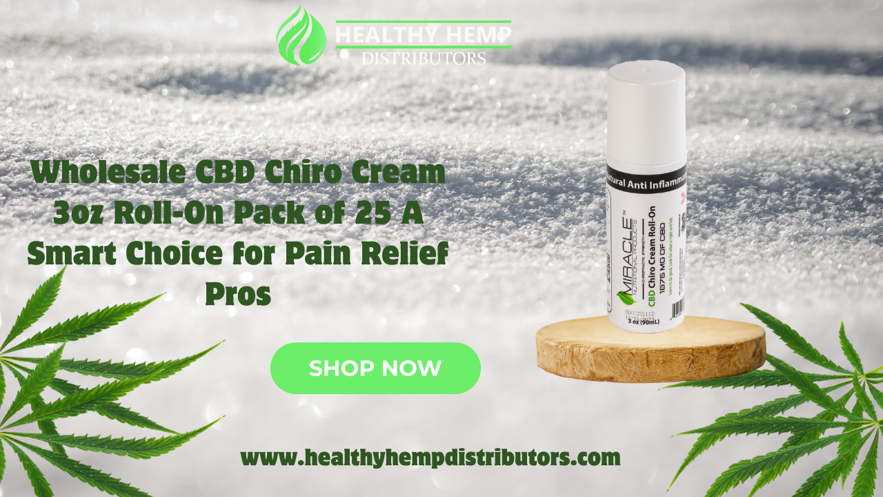 Wholesale CBD Chiro Cream 3oz Roll-On Pack of 25